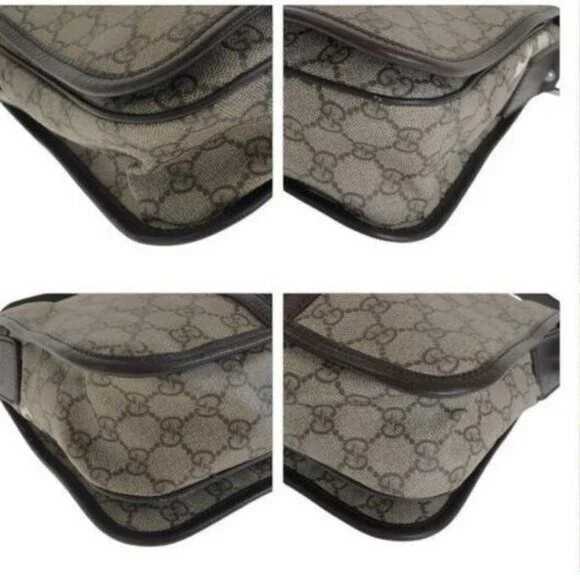 Authentic Gucci GG Sherry Supreme Web Messenger Bag Monogram Flap Ophidia - Picture 4 of 11